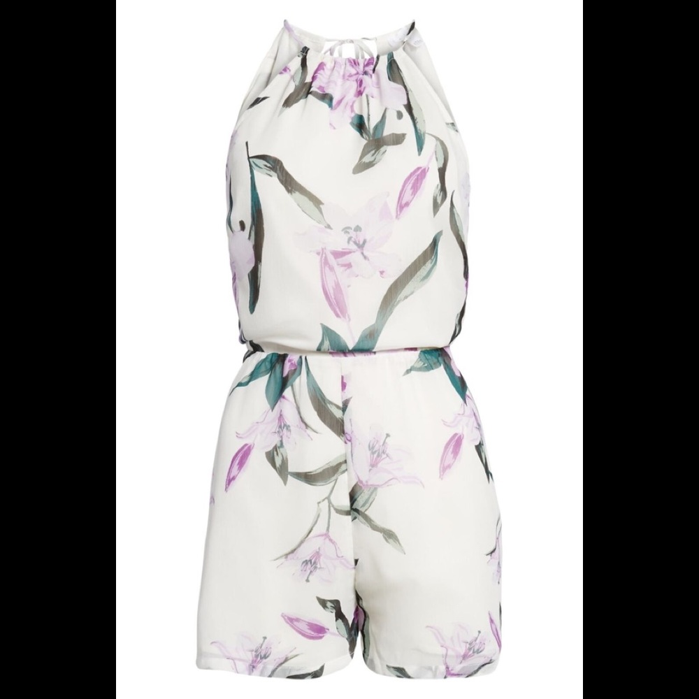 🌷Leith Ivory Floral Halter Romper - Picture 6 of 6